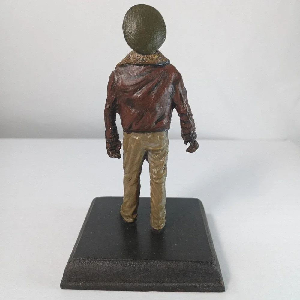 Hand painted Cast Iron WWII US Army Air Corp Aviator Officer Toy Soldier 4.5